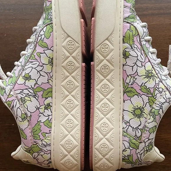 Tory Burch Floral Platform Sneakers - Pink and Green - Picture 6 of 6